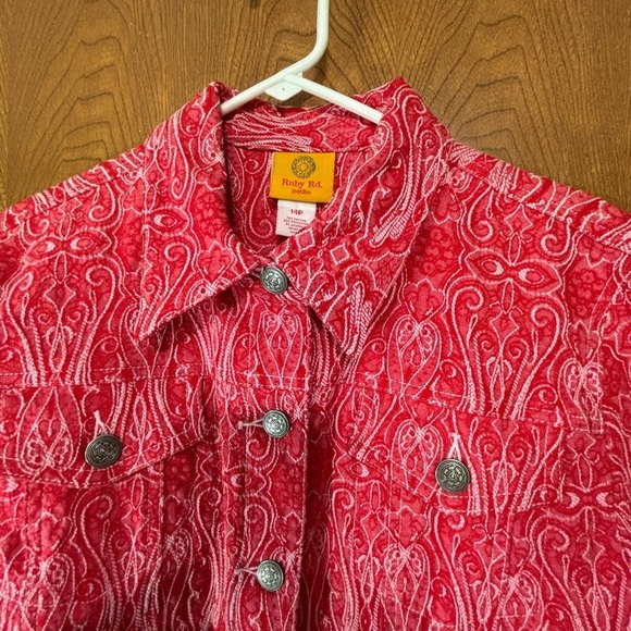 Ruby Rd. Red Jean Jacket - Picture 3 of 8